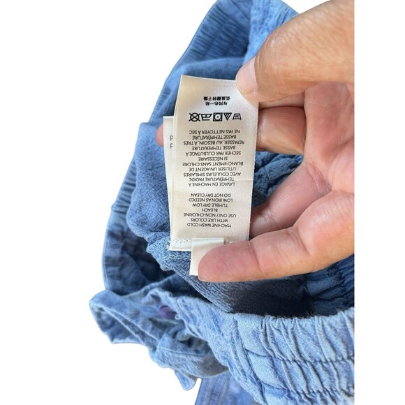 FREE PEOPLE Be The Change Slouch Pants In Blue Metal Size Small - Picture 6 of 11